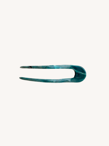 French Hair Pin in Jadeite Green