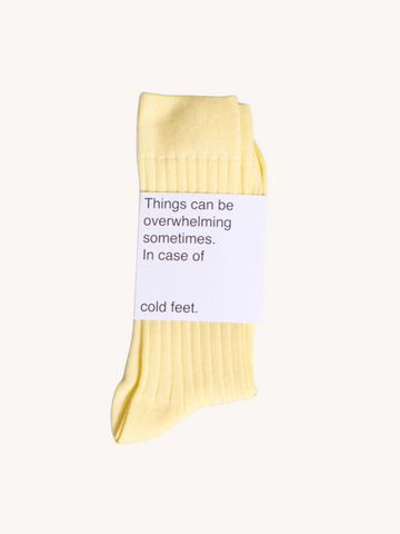 Unisex Socks in Faded Lemon