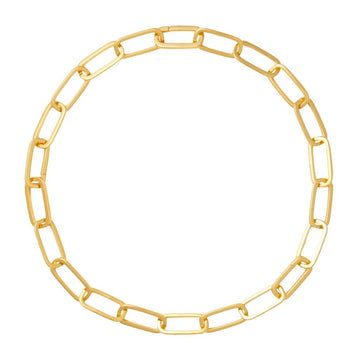 Grande Paperclip Necklace in Gold
