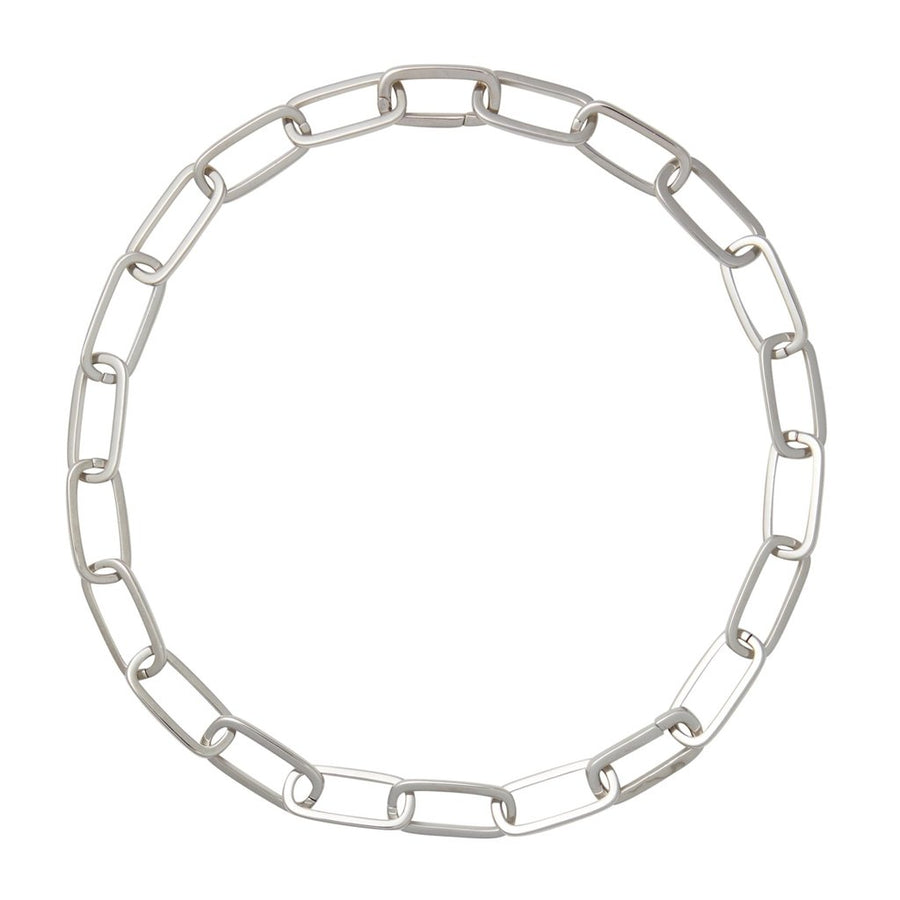 Grande Paperclip Necklace in Silver