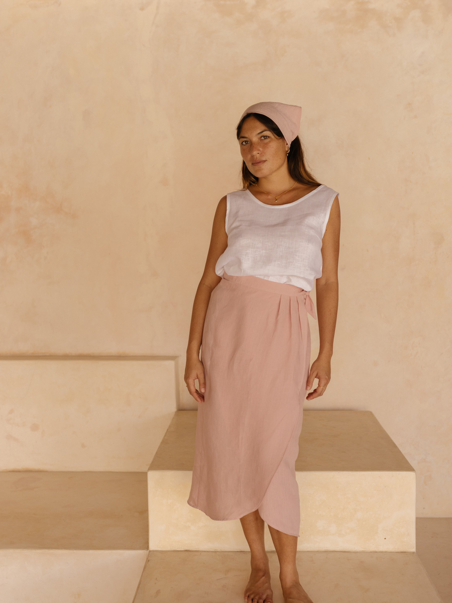 Wrap Skirt in Linen