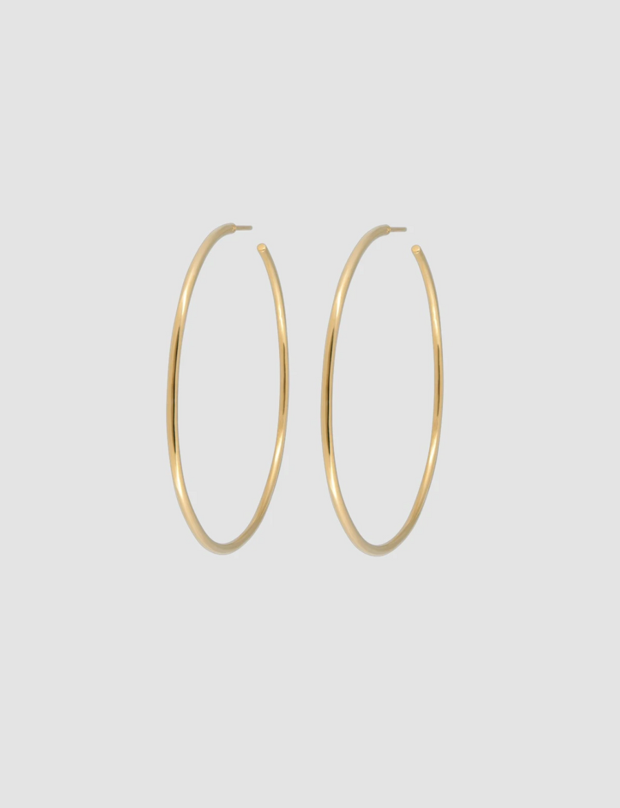 Hoop Earrings 6 in Gold