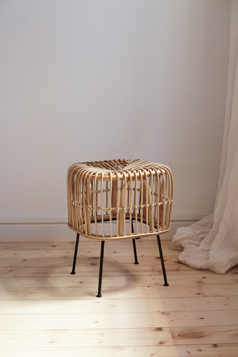 Rattan Stool Iron Frame