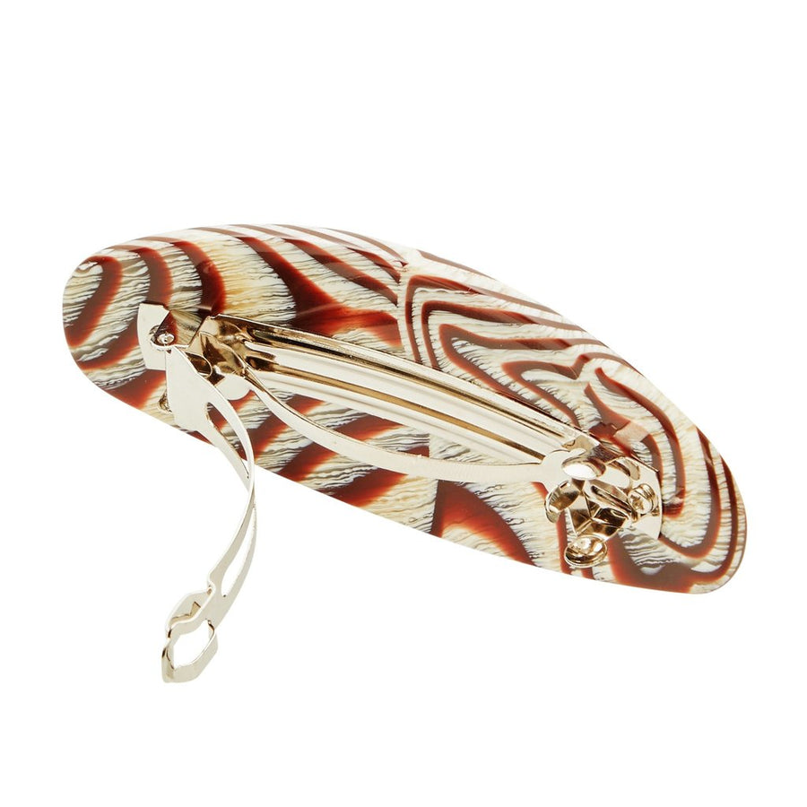 Jumbo Oval Clip in Canyon Brown