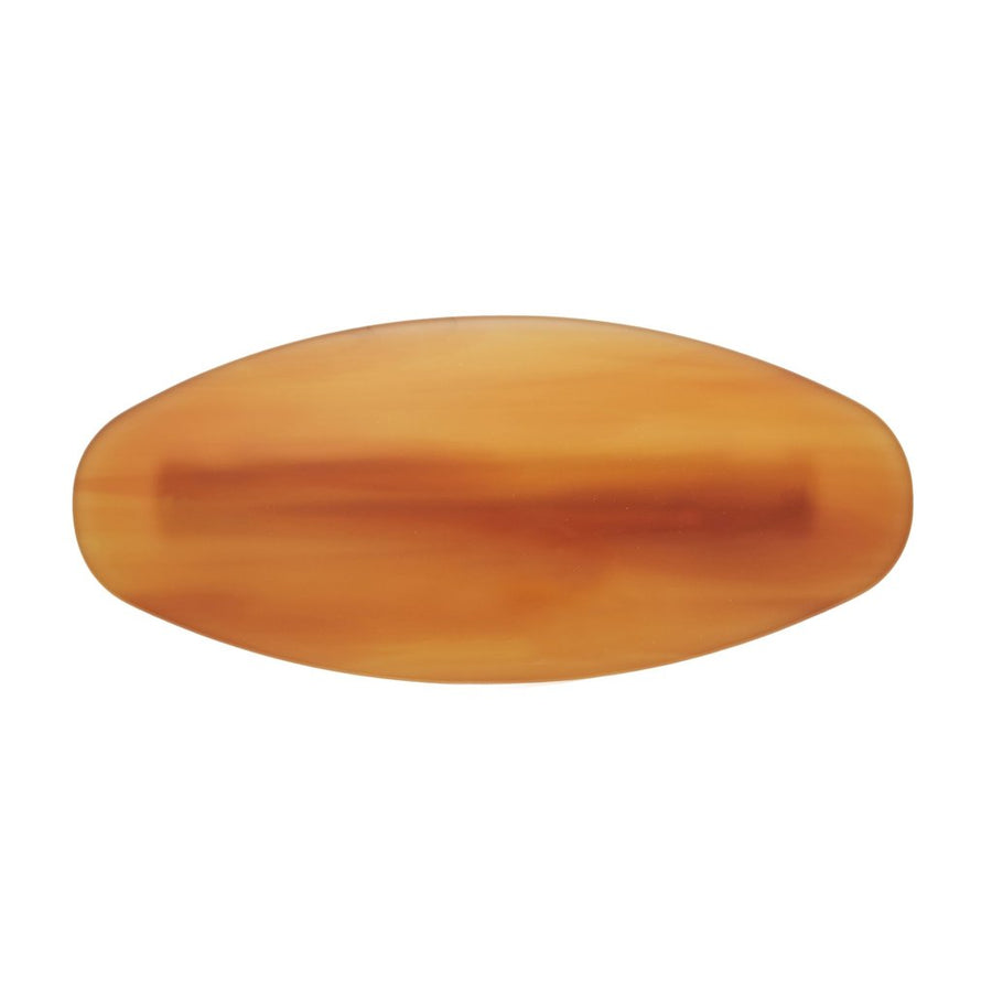 Jumbo Oval Clip in Cognac