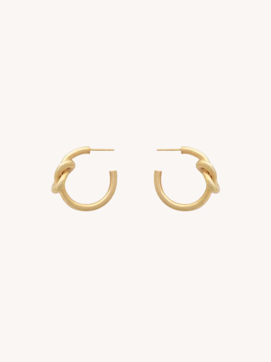 Knot Hoops in Gold