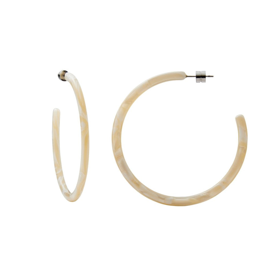 Large Hoops in Ivory