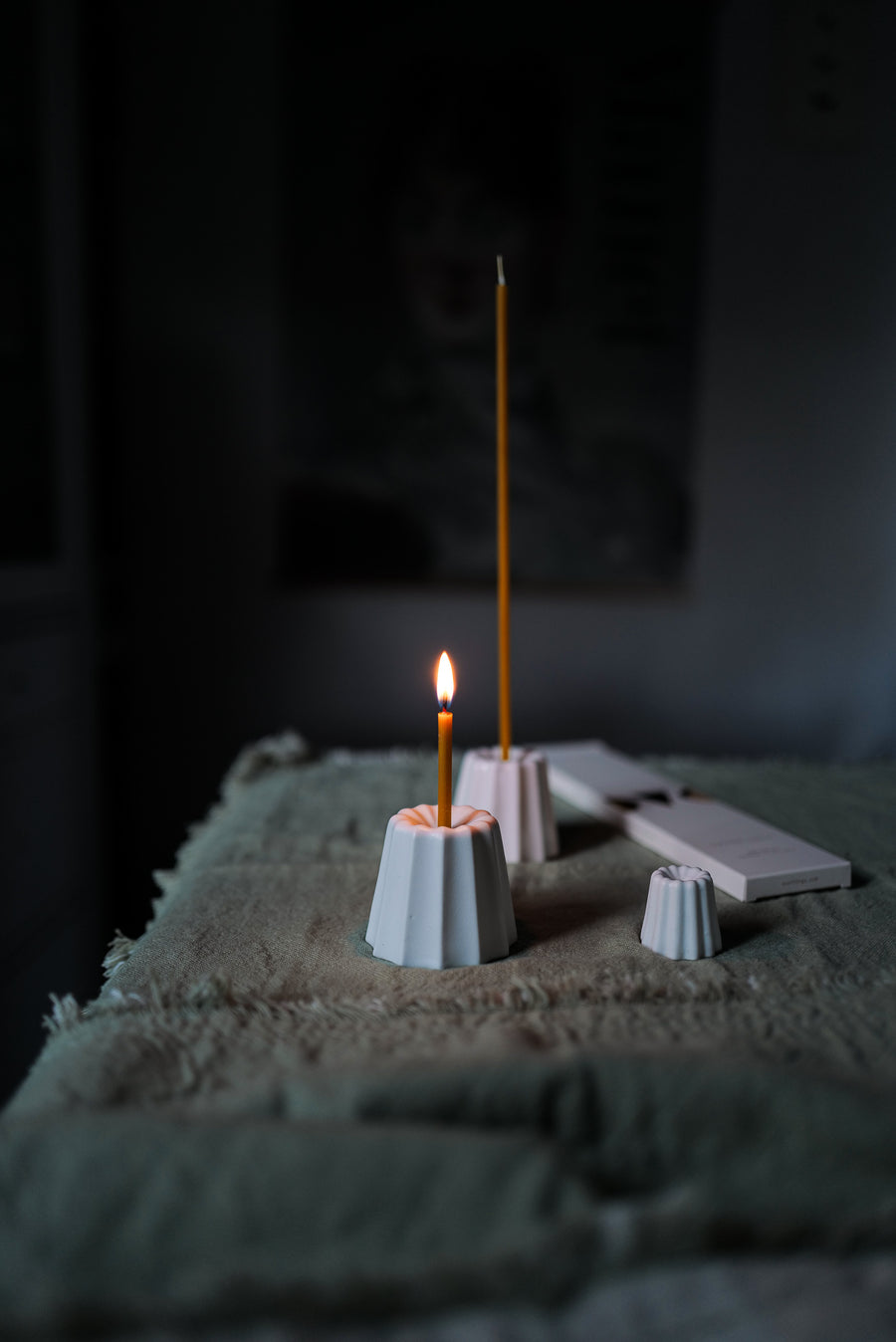 Big Canele Porcelain Candle Holder