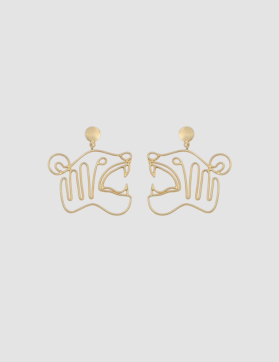 Macan Earrings in Gold
