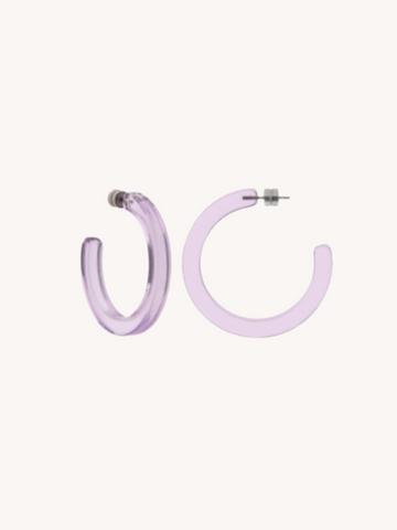 Mini Hoops in Clear Iris