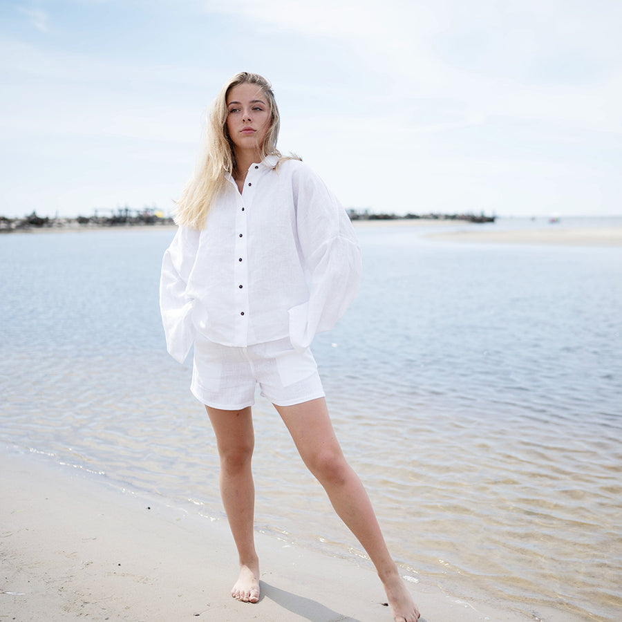 Haley Shorts in Milk