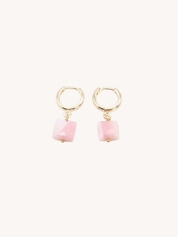 Olivia Earrings Pink Opal