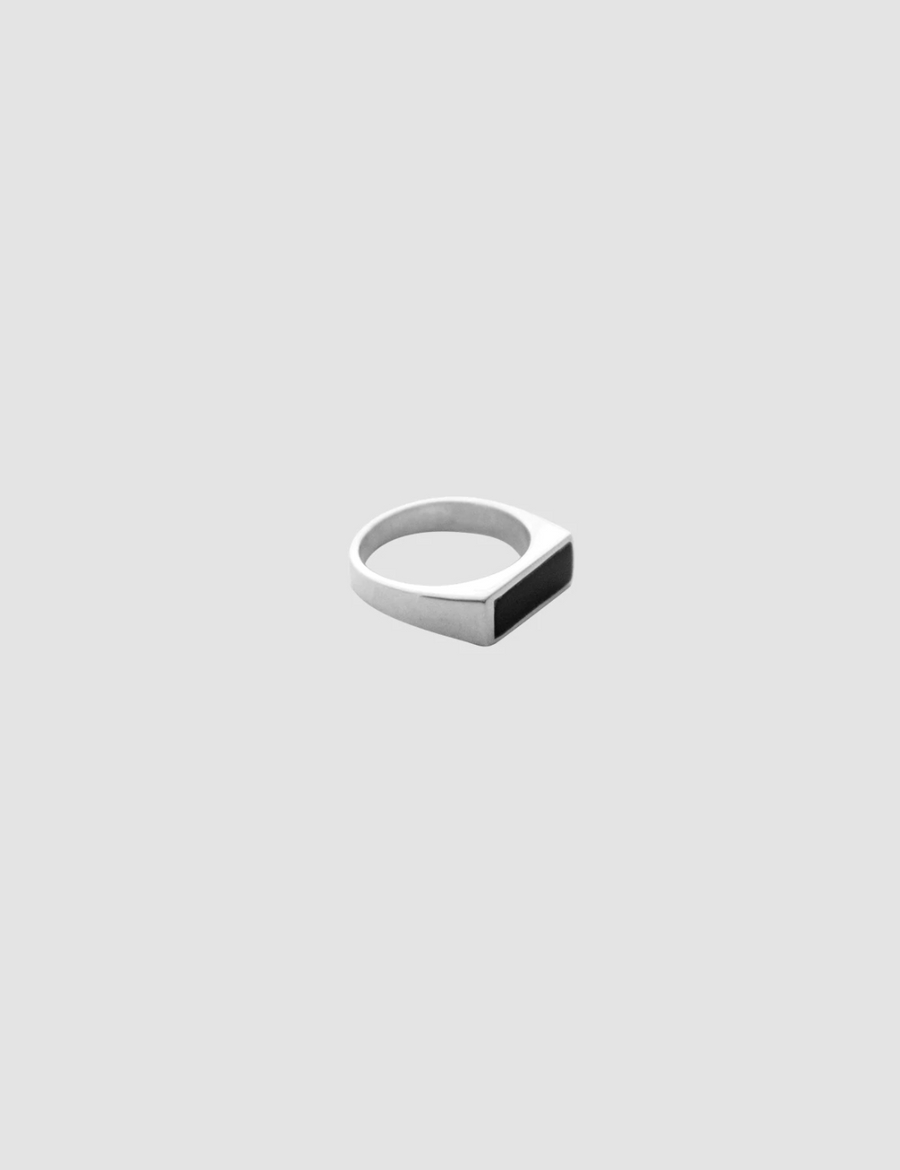Onyx Signet Ring in Silver