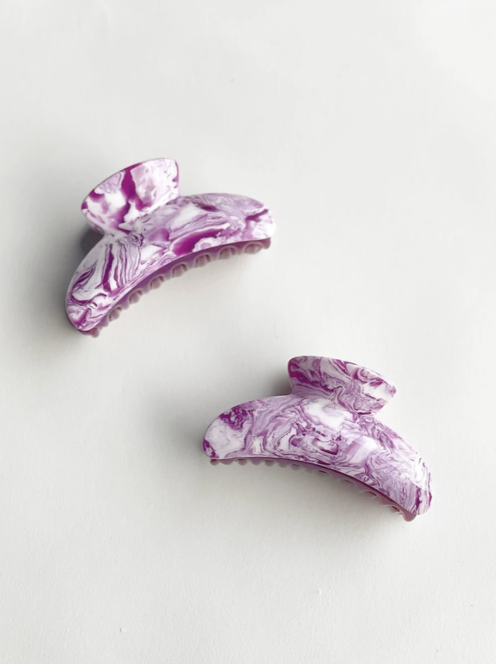 Grande Heirloom Claw in Marbled Orchid
