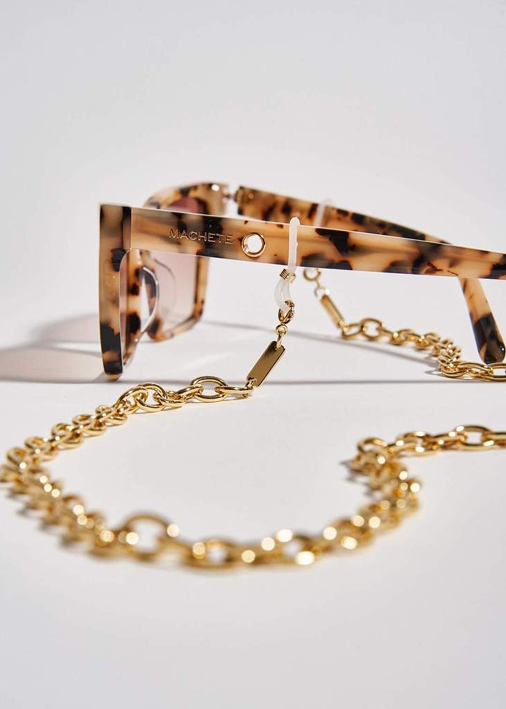 Paperclip Sunglass Chain in Gold