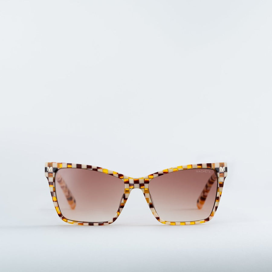 Sally - Sunglasses in Tortoise Checker