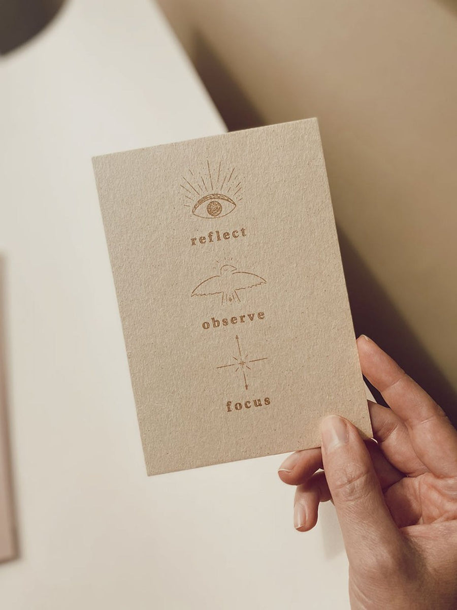 Reflect, Observe, Focus Card