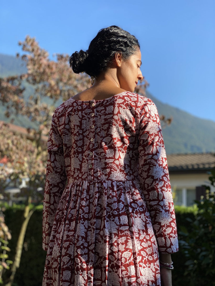 Samara Dress in Burgundy