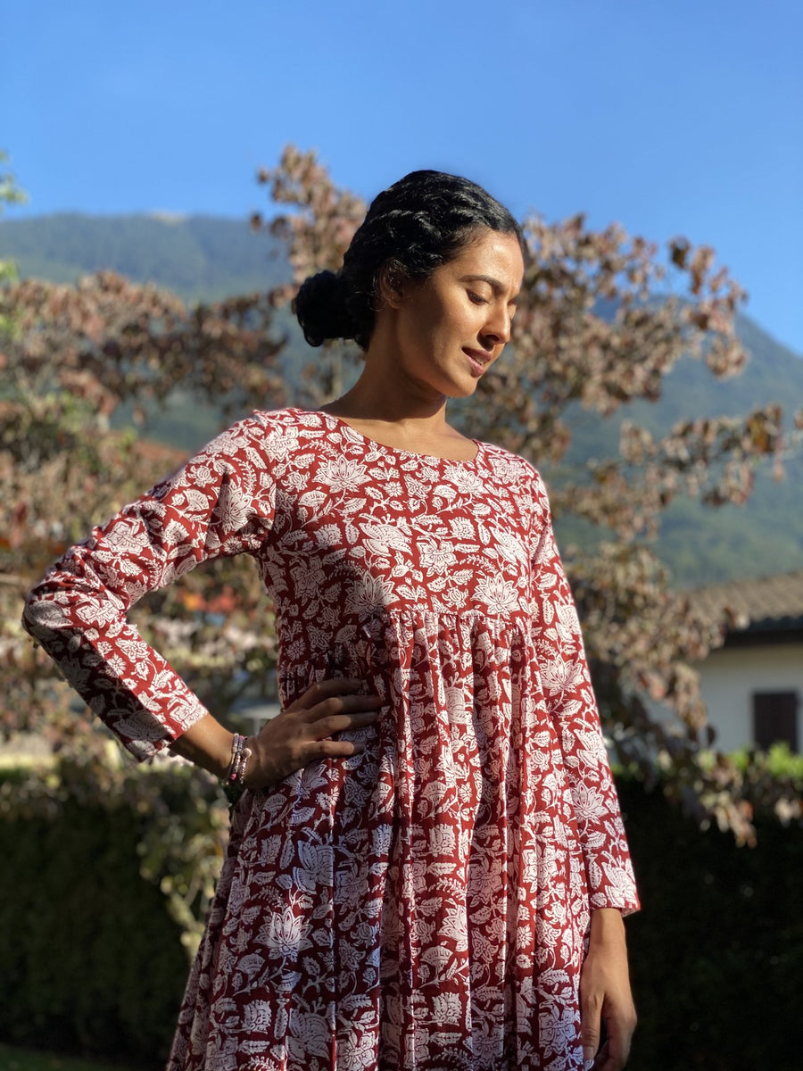 Samara Dress in Burgundy