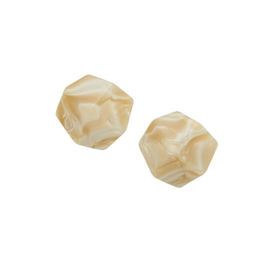 Sculpture Studs in Ivory