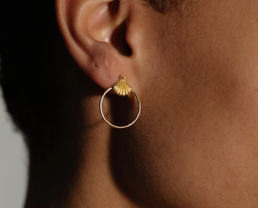 Shell Earrings Small in Gold