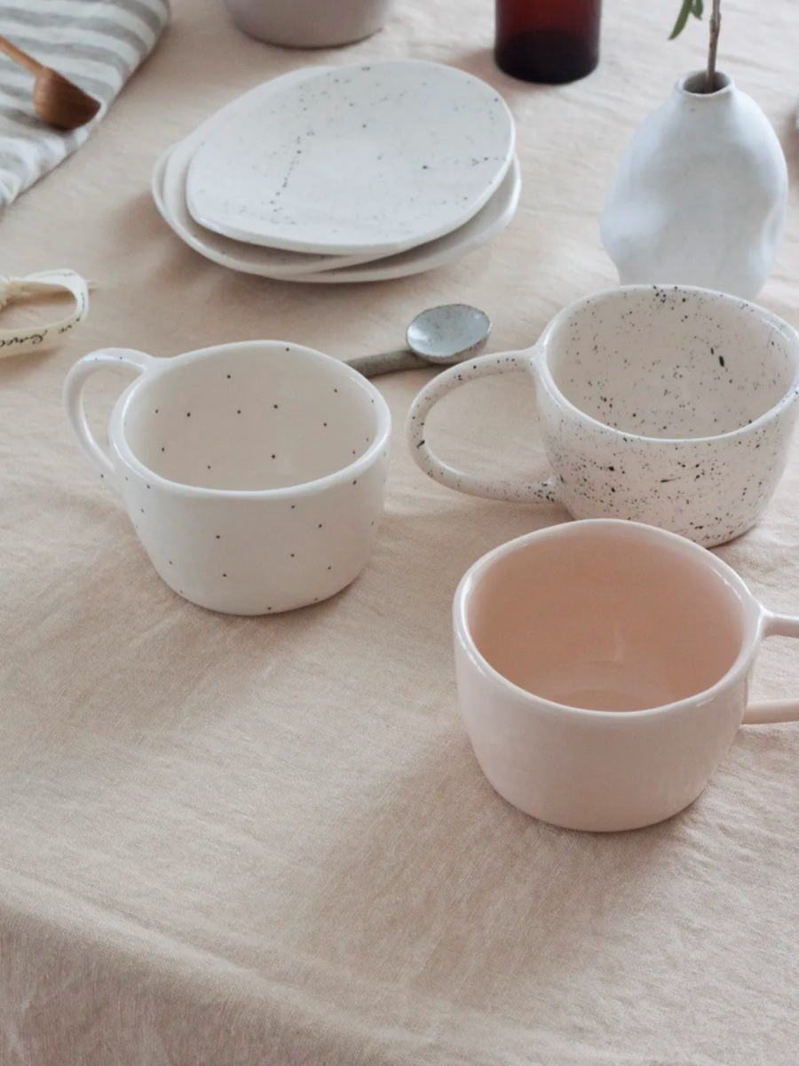 Terra Handmade Ceramic Mug – Speckled White