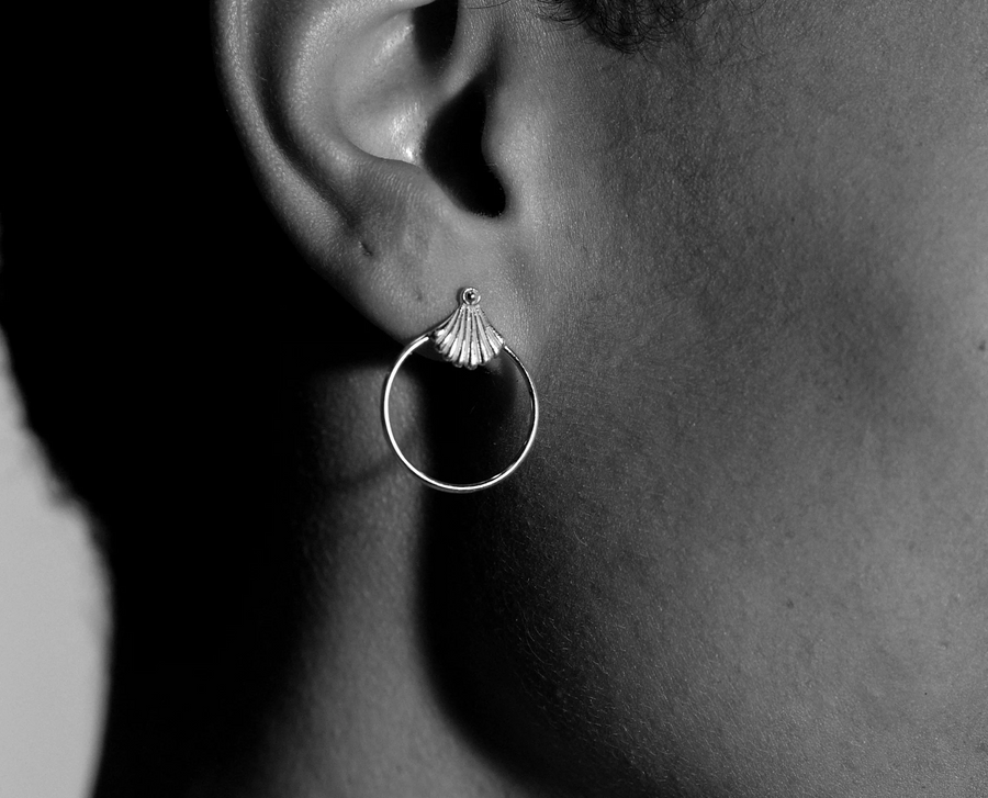 Shell Earrings Small in Silver