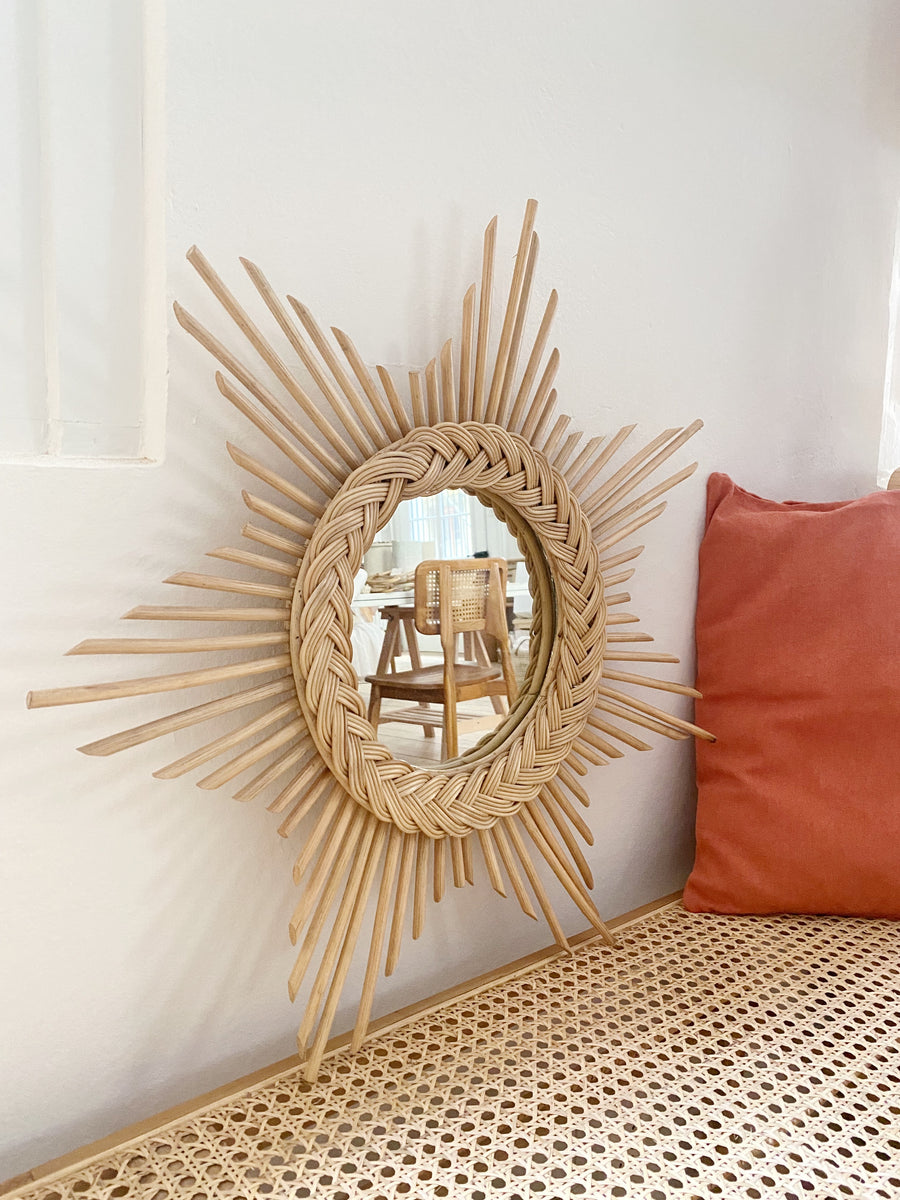 Rattan Star Mirror