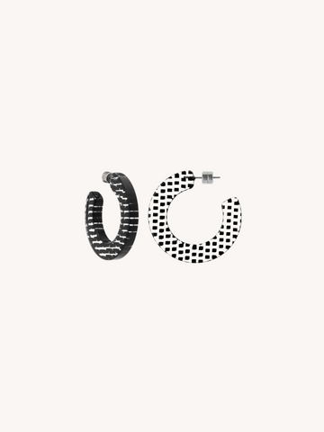 Kate Hoops in Black + Clear