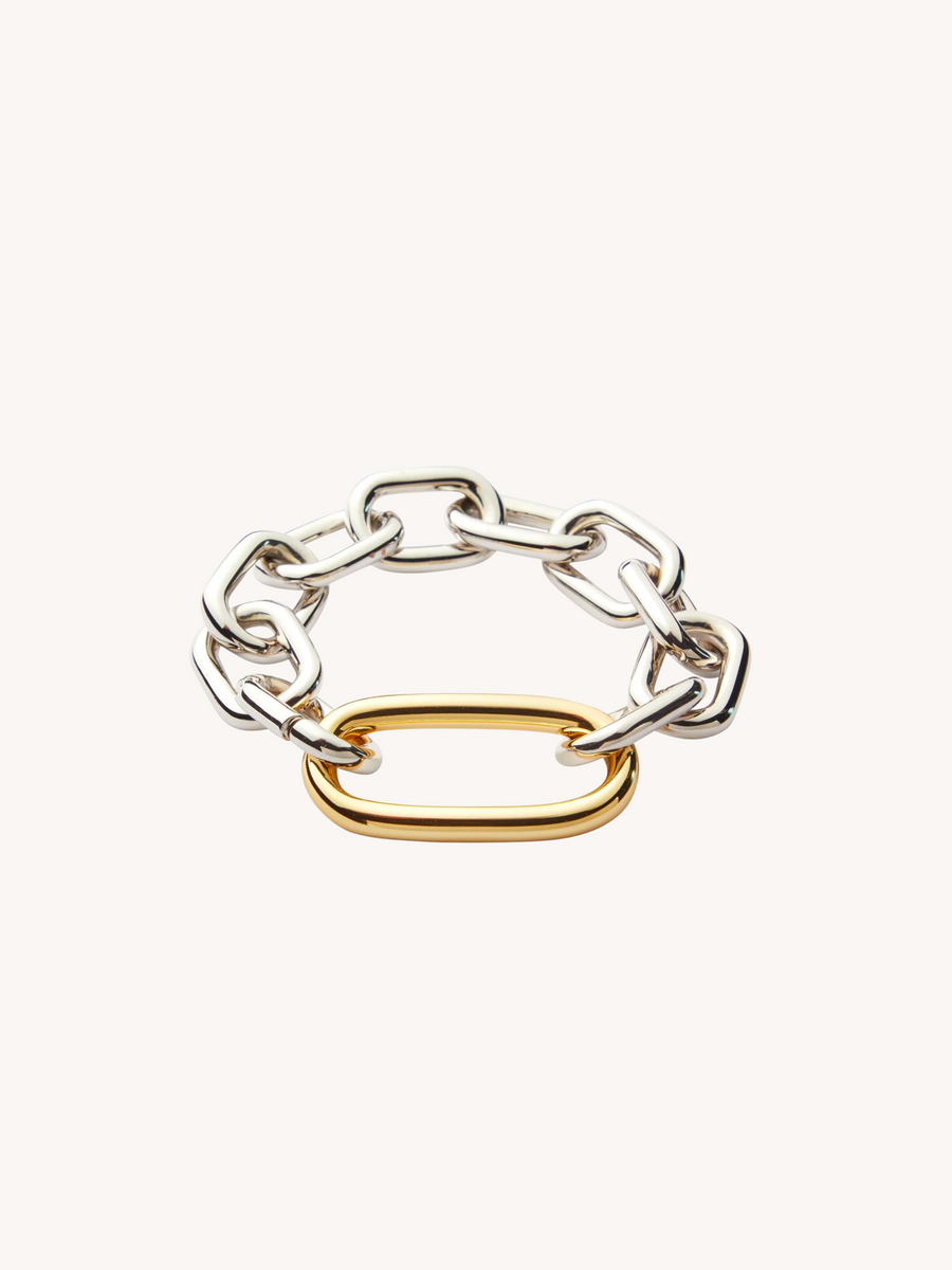Interchangeable Oval Link Bracelet in Silver