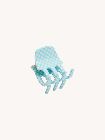 Mini Claw in Blue Checker