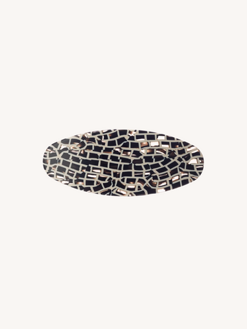 Jumbo Oval Clip in Tokyo Checker